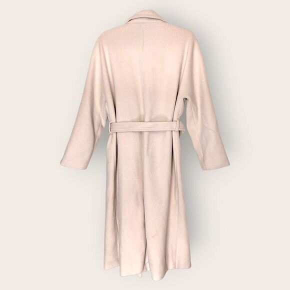 Commense Womens Coat Sz Large Cream Knee Length Trench Glamcore Classicore - Picture 3 of 15